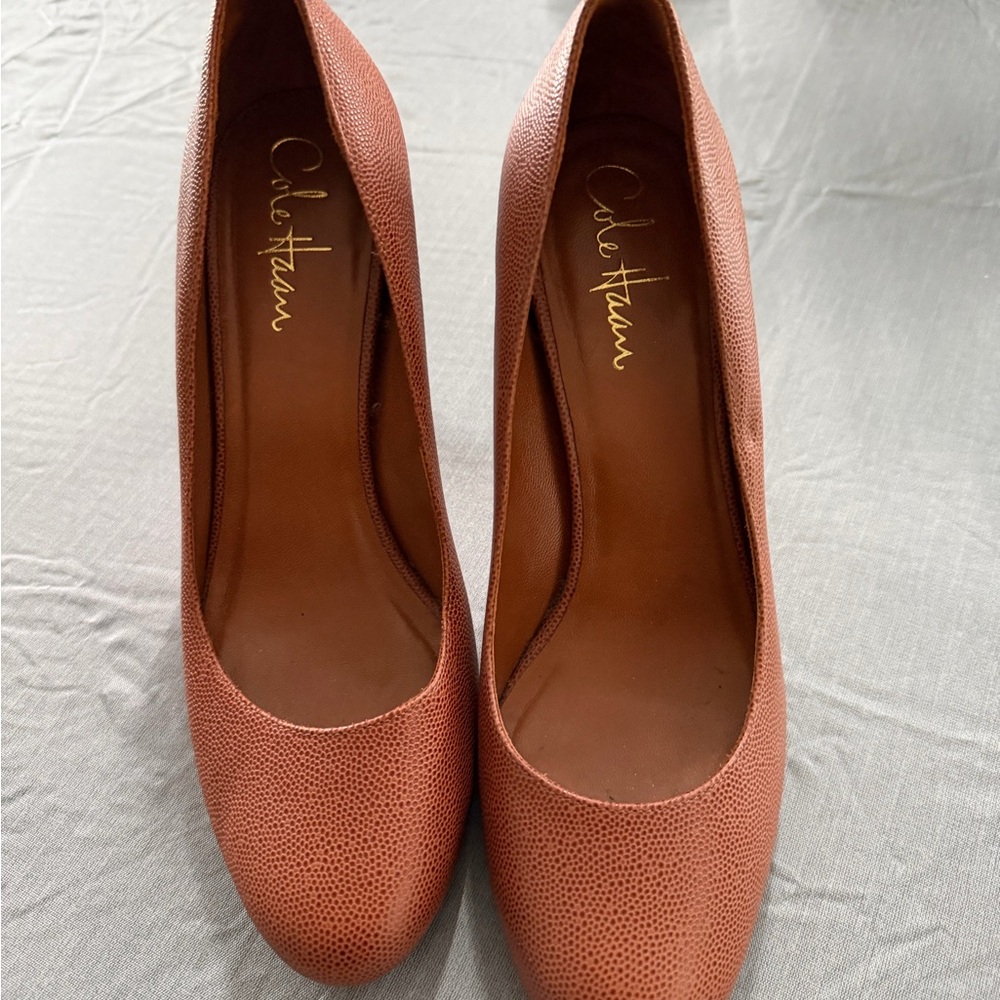 Cole Haan Women's Brown Textured Heels